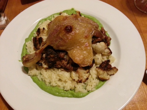 Duck Confit with Roasted Cauliflower